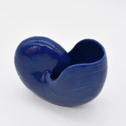 Coquillage en céramique 17cm - Bleu Cobalt