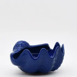 Coquillage en céramique 16cm - Bleu Cobalt