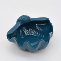 Coquillage en céramique 16cm - Bleu Pétrole