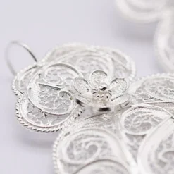 Coração de Viana I Boucles d'oreille en argent - 6.5cm