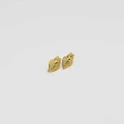 Coração de Viana I Boucles d'oreille en argent doré - 2cm
