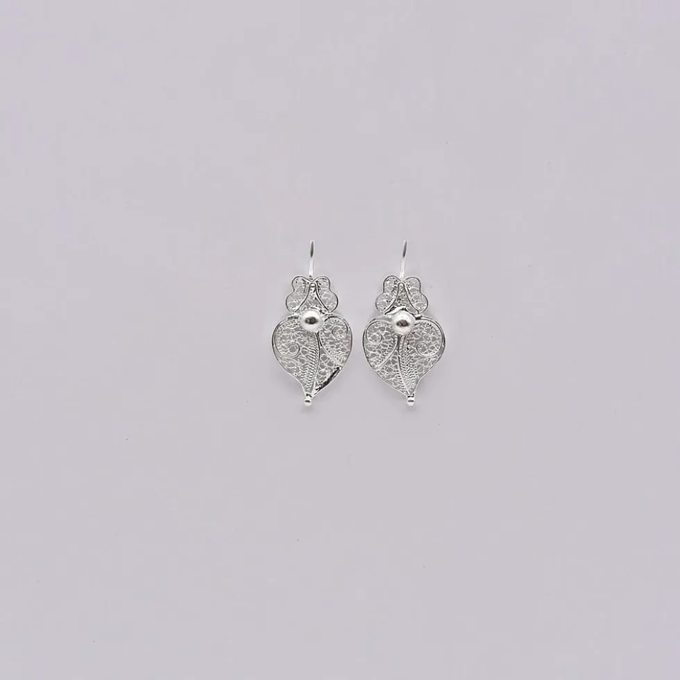 Coração de Viana I Boucles d'oreille en argent - 2.5cm