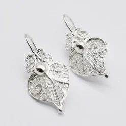 Coração de Viana I Boucles d'oreille en argent - 2.5cm