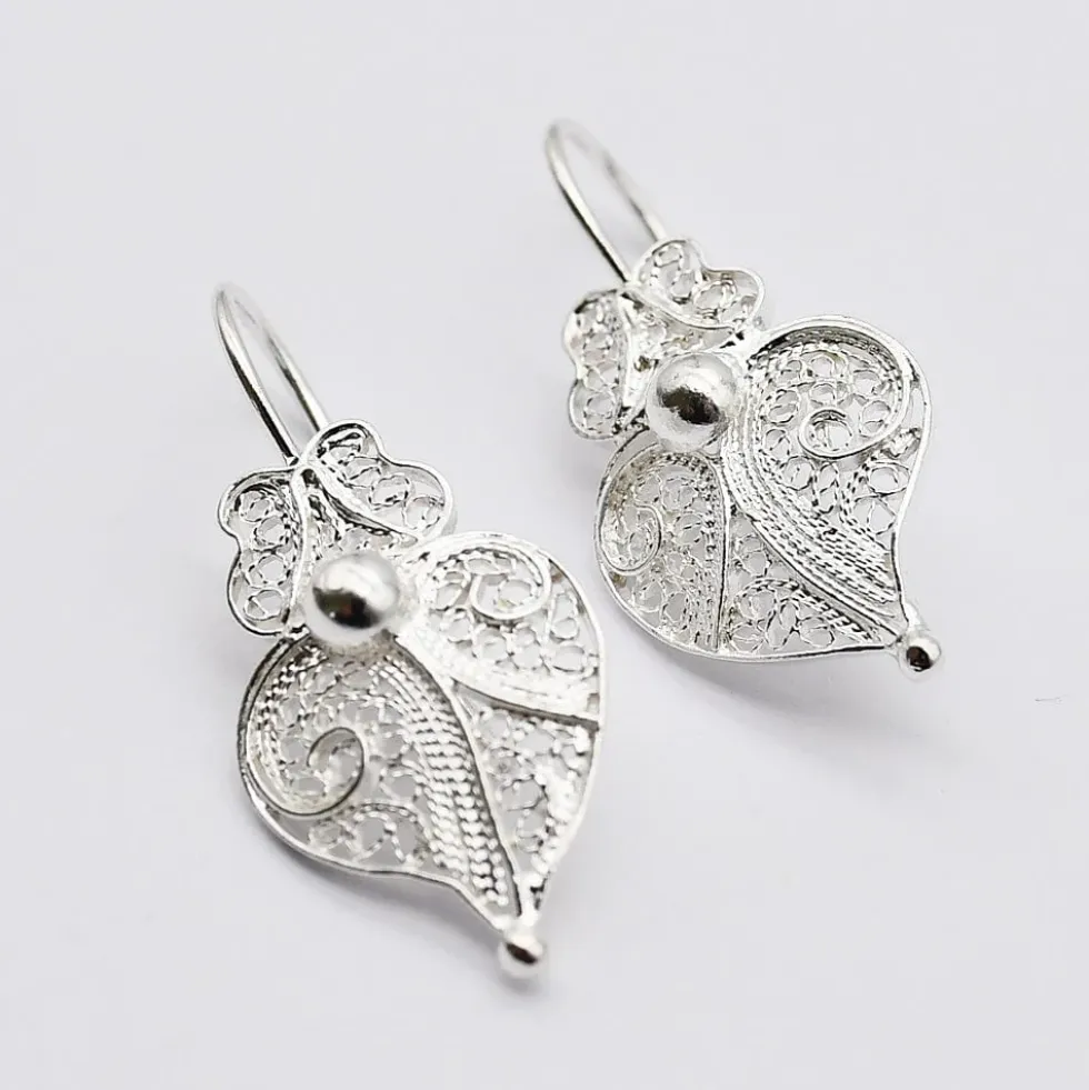Coração de Viana I Boucles d'oreille en argent - 2.5cm