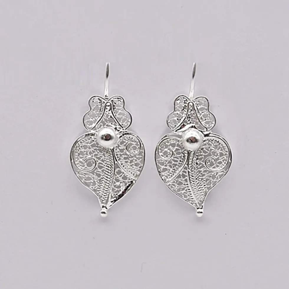 Coração de Viana I Boucles d'oreille en argent - 2.5cm