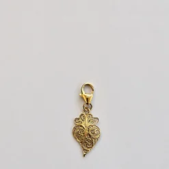 Coração de Viana I Charm en argent doré