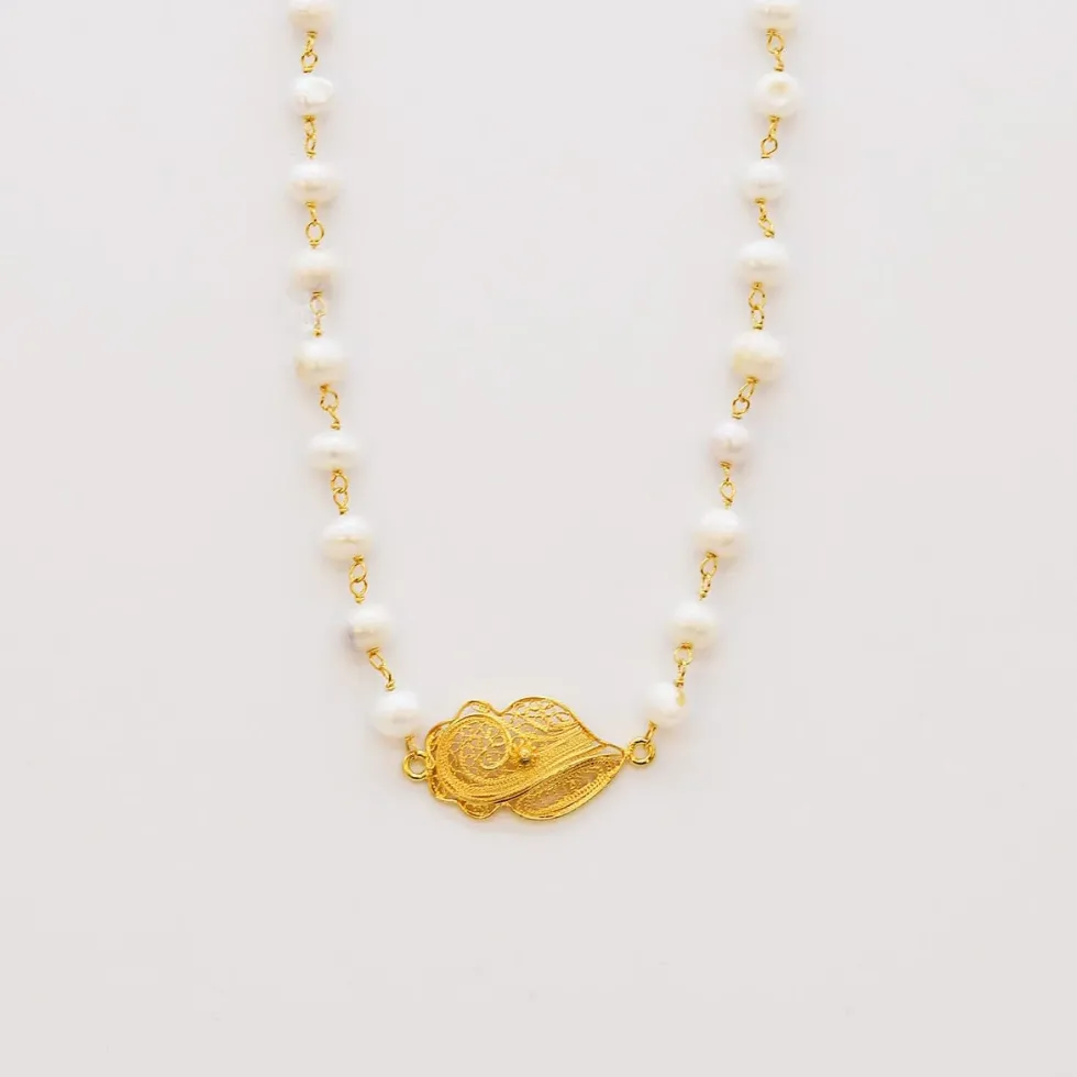 Coração de Viana I Collier de perles et Coração de Viana