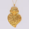 Coração de Viana I Pendentif en argent doré - 11 cm