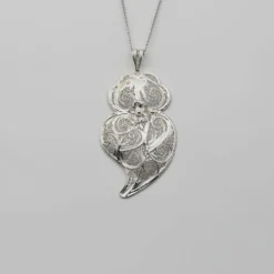 Coração de Viana I Pendentif en argent - 7 cm