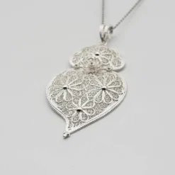 Coração de Viana I Pendentif en argent - 8cm