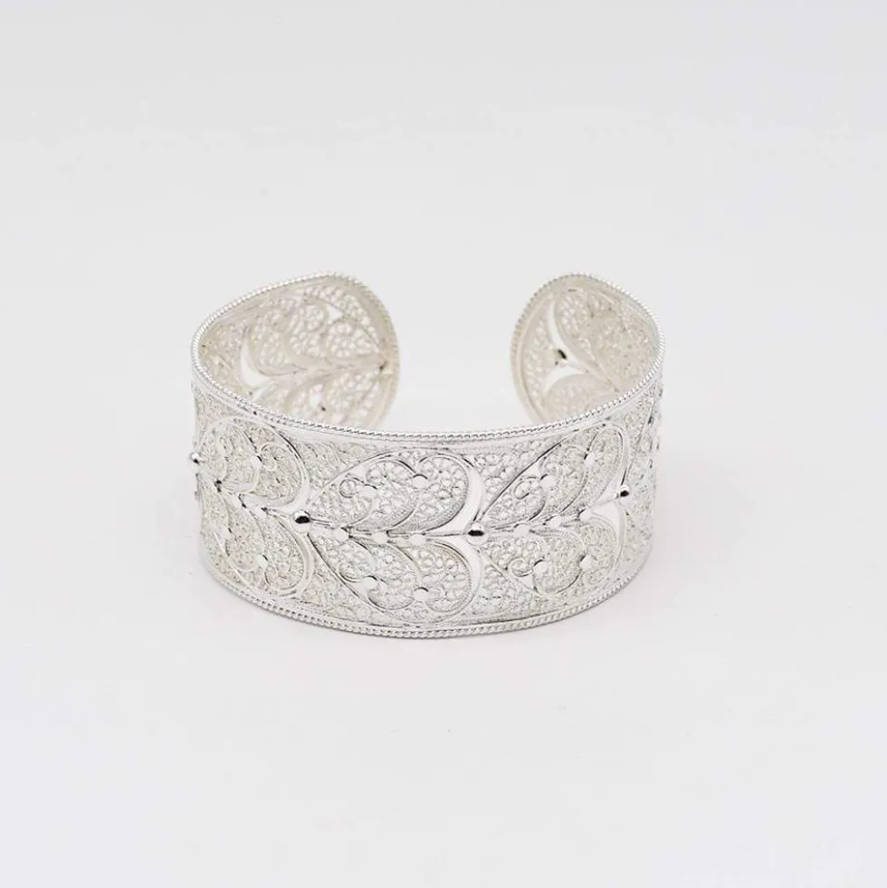Coração I Bracelet manchette en argent