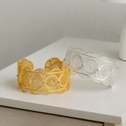 Coração I Bracelet manchette en argent
