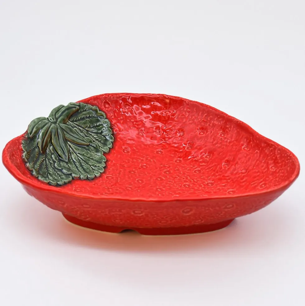 Corbeille à fruits en céramique en forme de fraise - 30cm