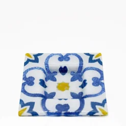 Coupe creuse en verre fusionné "Azulejos"