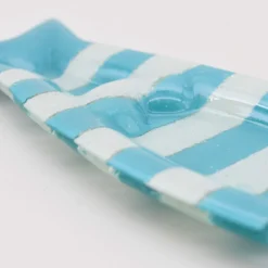 Coupe à olive en verre - Turquoise