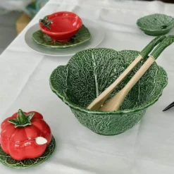 Couverts de service en forme de chou - Vert
