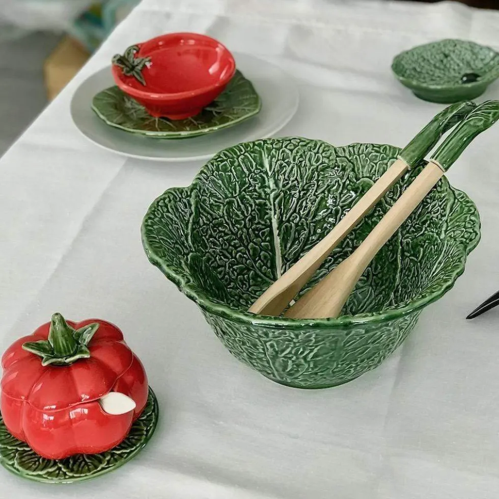 Couverts de service en forme de chou - Vert