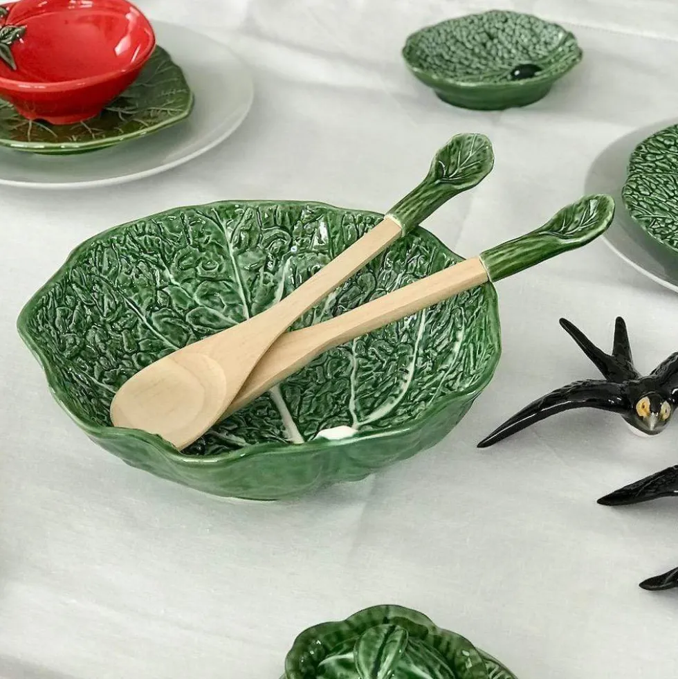 Couverts de service en forme de chou - Vert