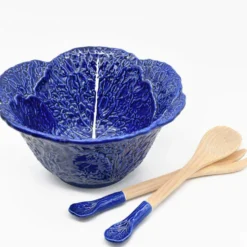 Couverts de service en forme de chou - Bleu