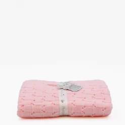 Couverture en maille pour bébé - Rose
