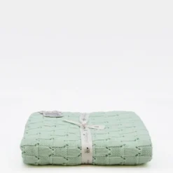Couverture en maille pour bébé - Vert