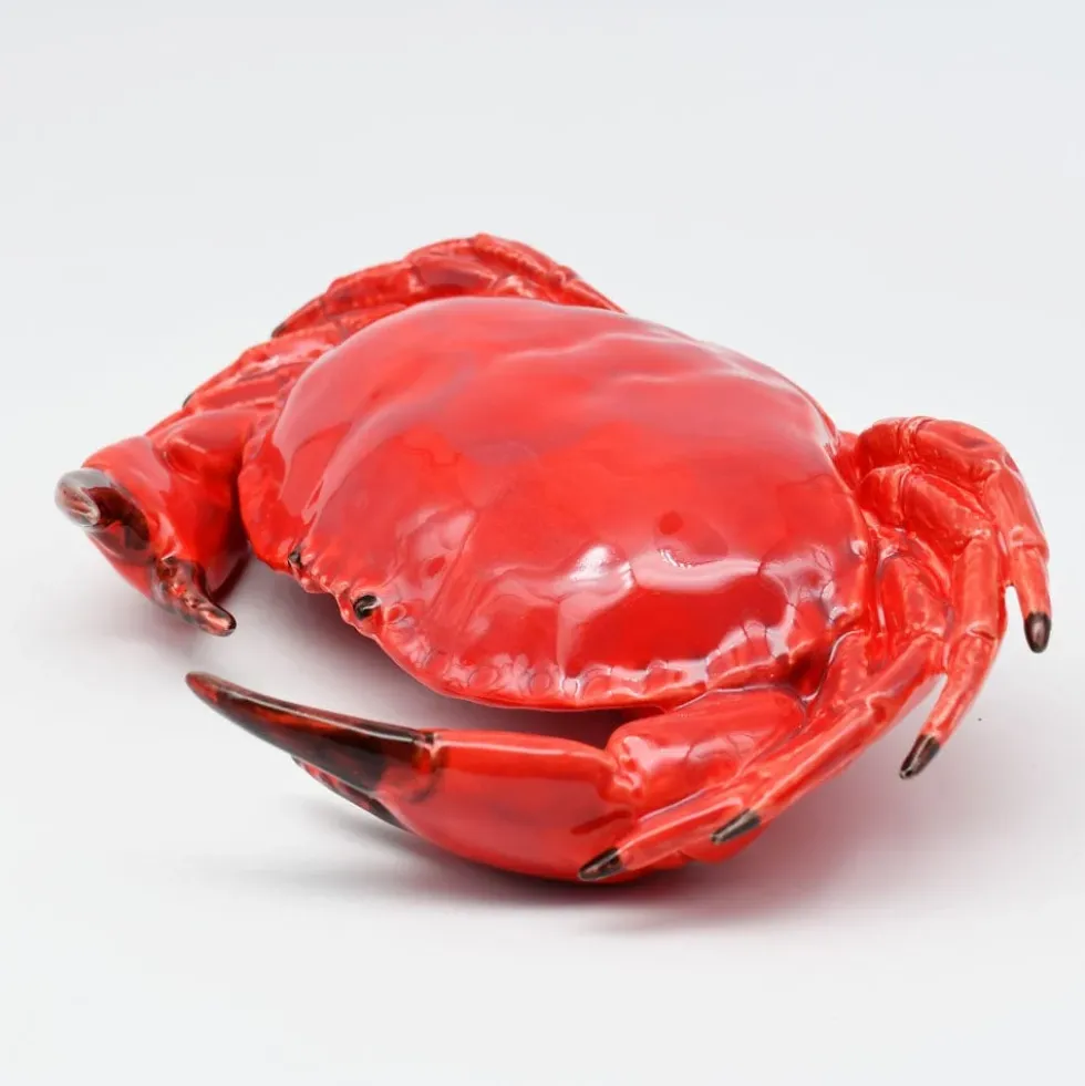 Crabe en céramique - Rouge