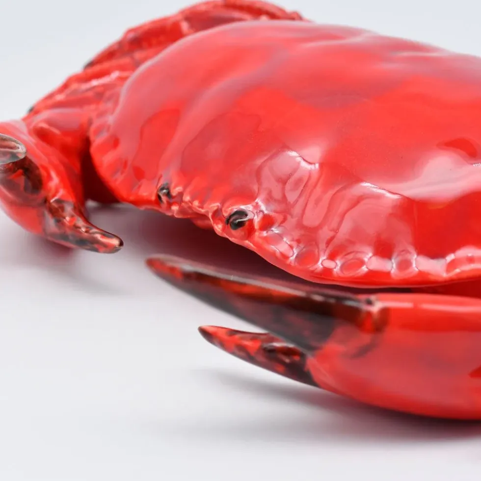 Crabe en céramique - Rouge