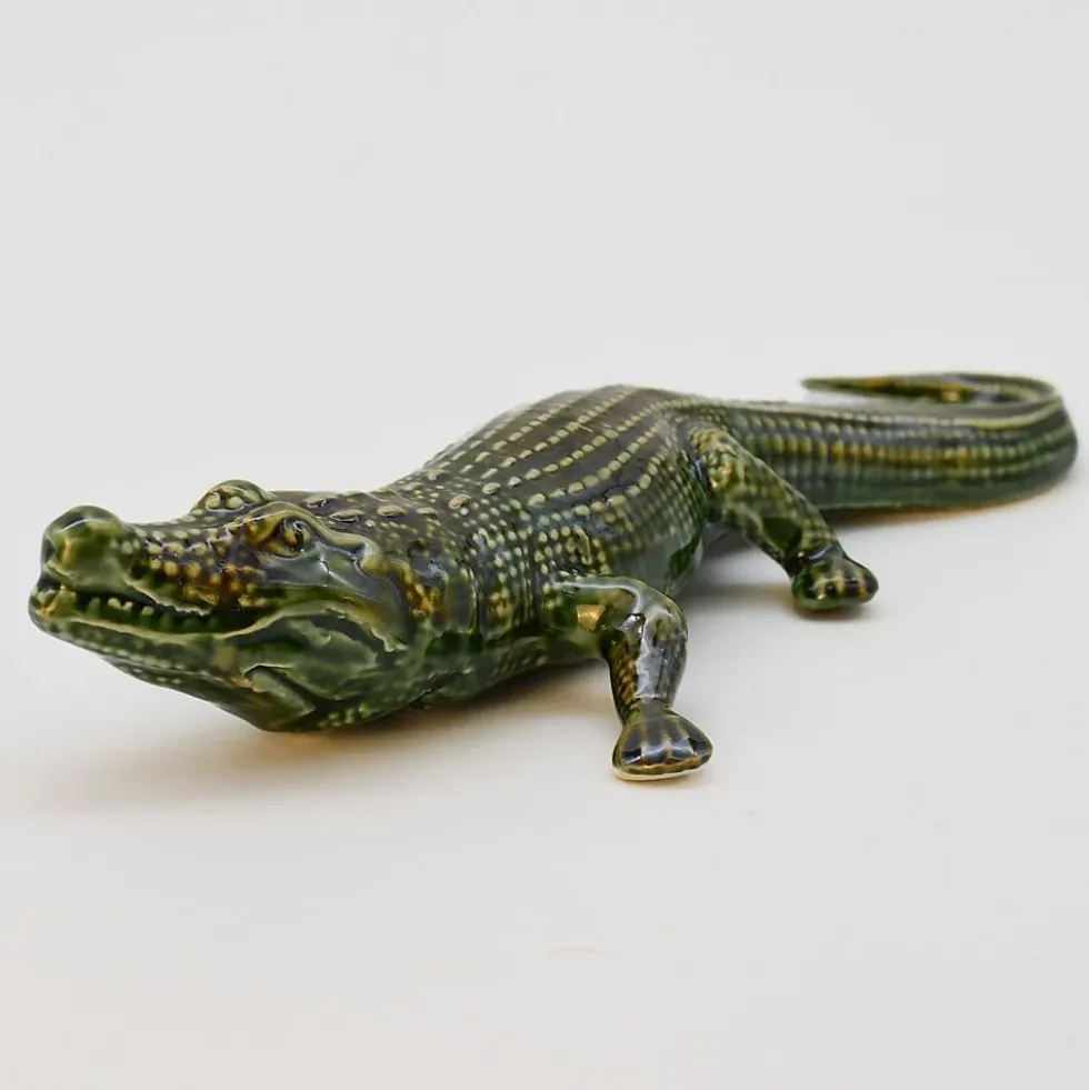 Crocodile en céramique - 24cm