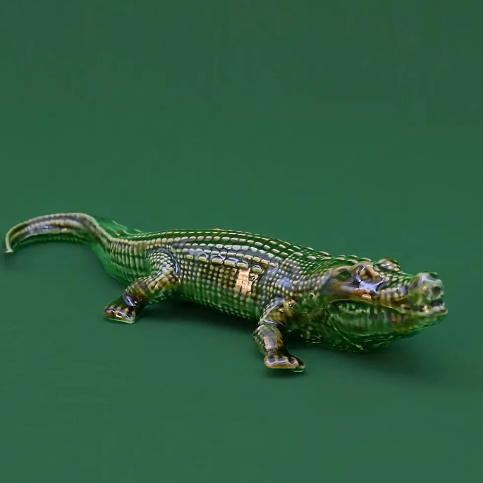 Crocodile en céramique - 24cm