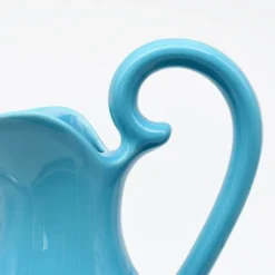 Cruche et bassine de toilette en céramique - Turquoise