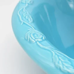 Cruche et bassine de toilette en céramique - Turquoise