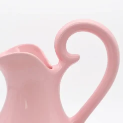 Cruche et bassine de toilette en céramique - Rose