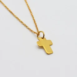 Cruz I Charm en argent doré