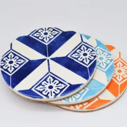 Dessous de plat en céramique et liège "Azulejos"