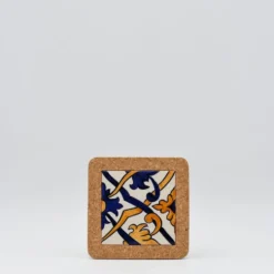 Dessous de plat en liège et céramique "Azulejos" - 15cm