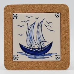 Dessous de plat en liège et céramique