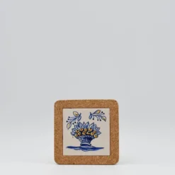 Dessous de plat en liège et céramique "Flores" 15cm - 8 motifs