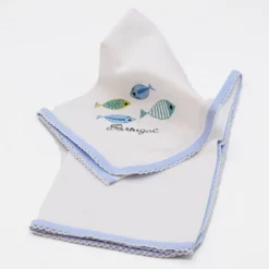 Doudou en coton "Sardinhas" - Bleu