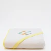 Drap de bain à capuche en coton "Sardinhas" - Jaune