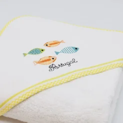 Drap de bain à capuche en coton 