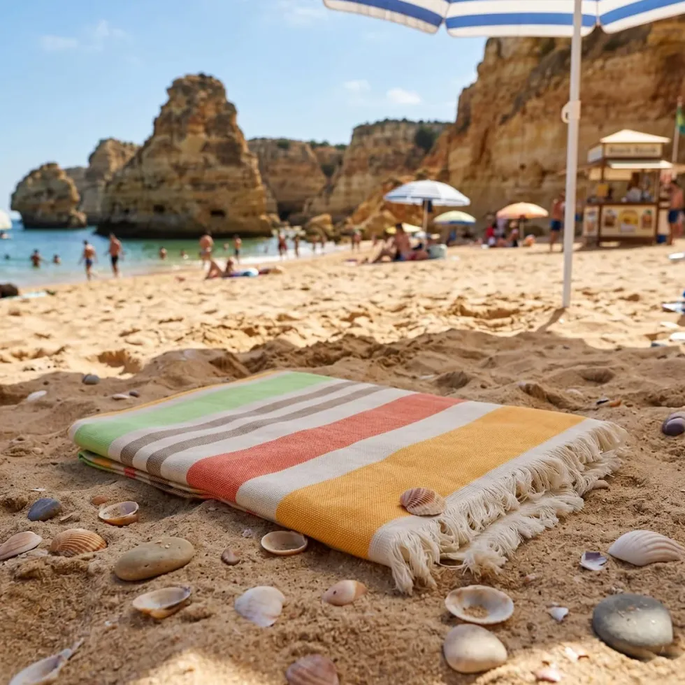 Drap de plage portugais en coton