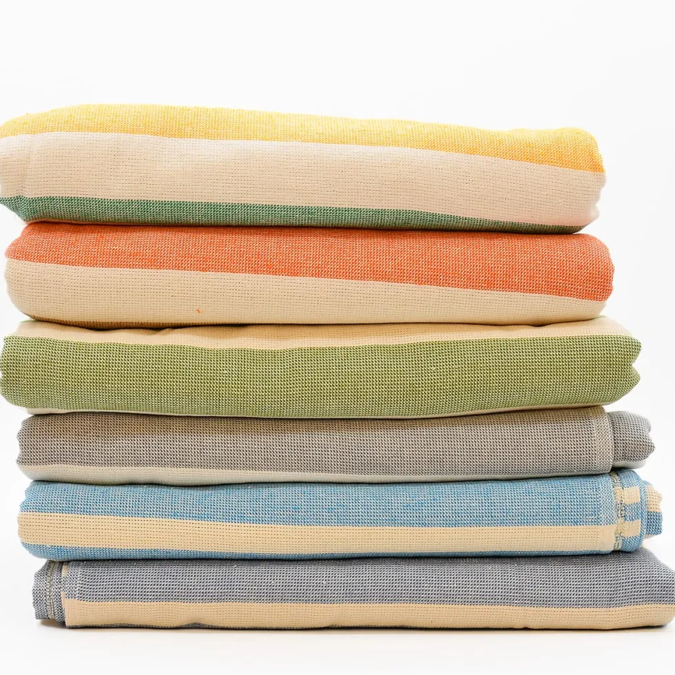 Drap de plage portugais en coton - Turquoise