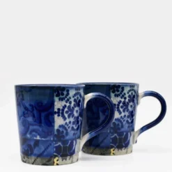 Ensemble de 2 Mug en grés "Lisboa"