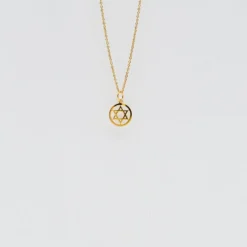 Estrela de David I Charm en argent doré