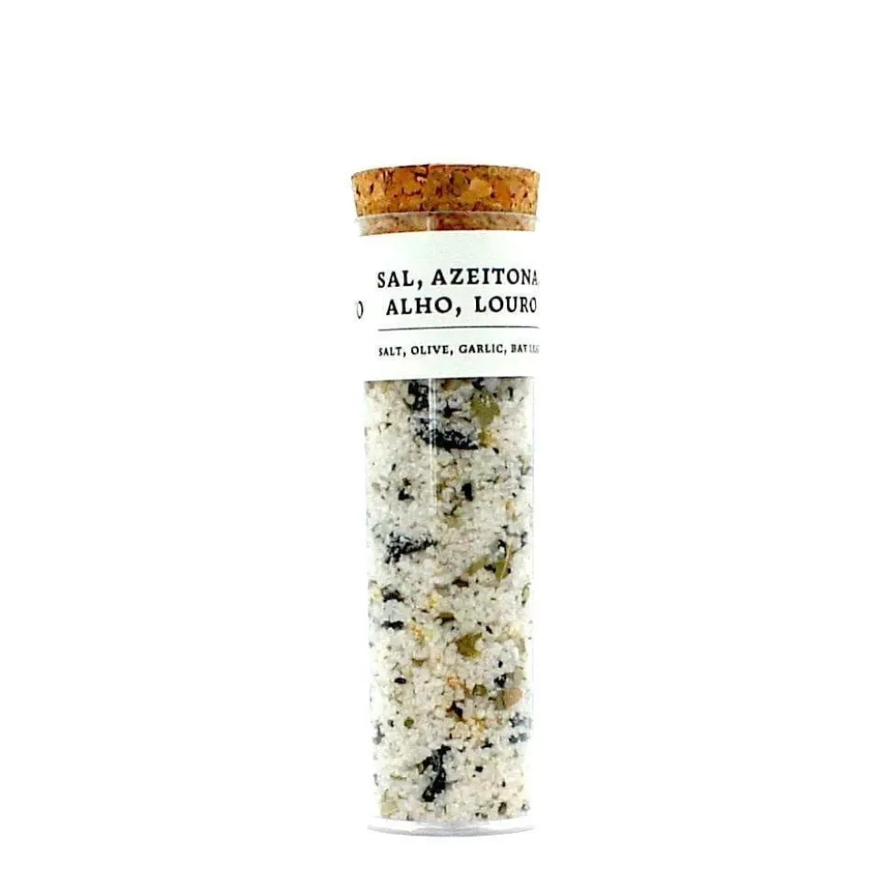 Fleur de sel aux olives, à l'ail et laurier