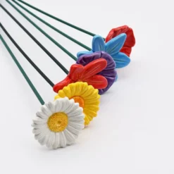Fleurs et papillons artificiels en céramique