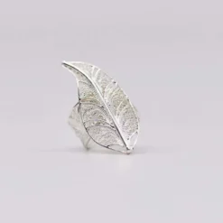 Folha I Bague en filigrane d'argent