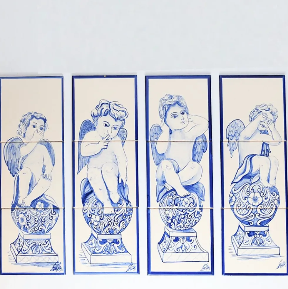Fresque d'azulejos "Anjo Barroco"- 4 modèles