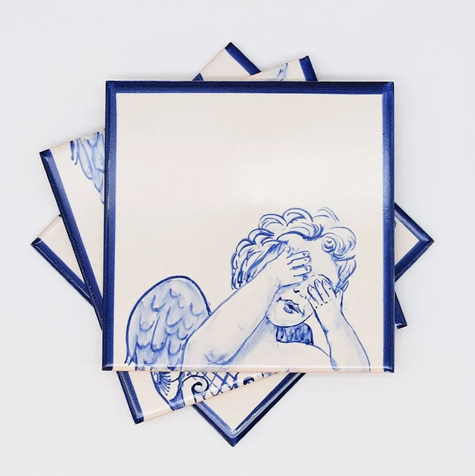 Fresque d'azulejos "Anjo Barroco"- 4 modèles