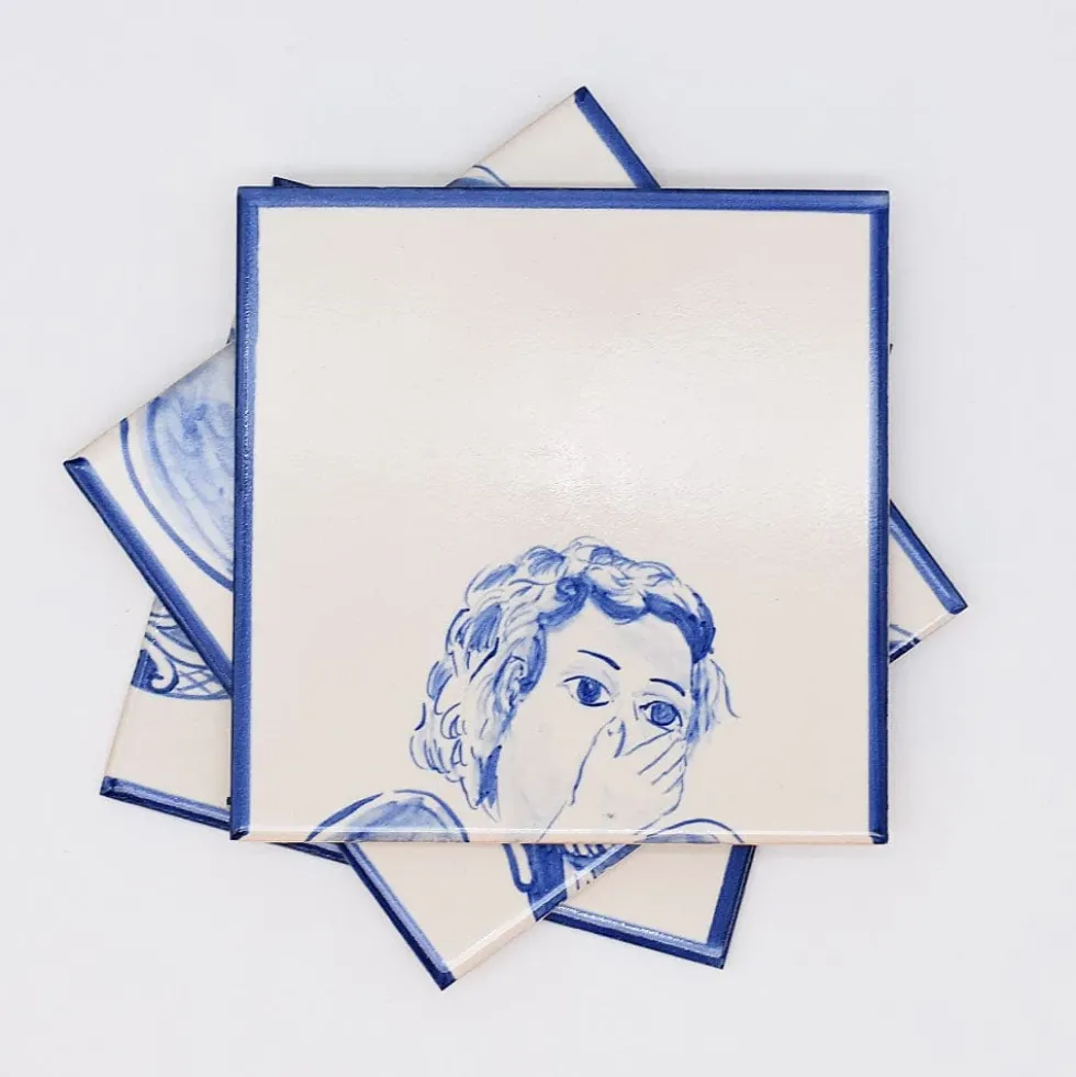 Fresque d'azulejos "Anjo Barroco"- 4 modèles
